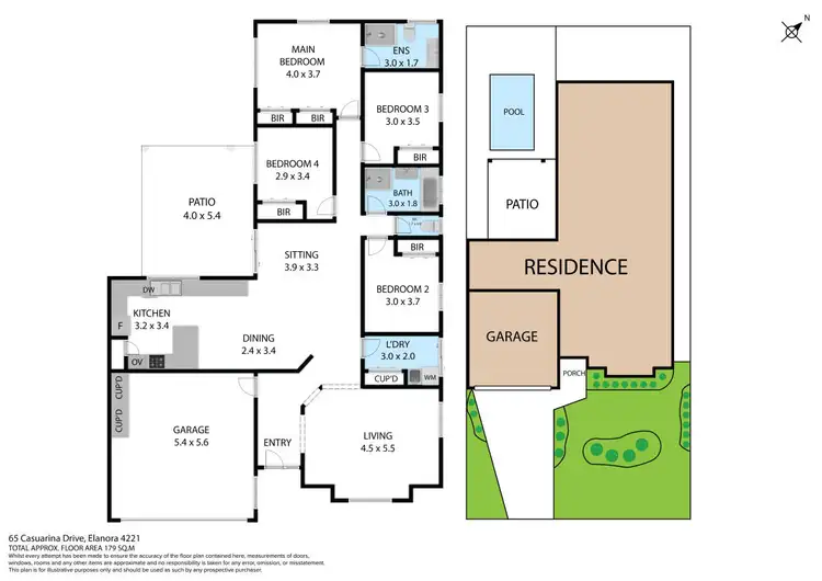 Floorplan of Homely house listing, 65 Casuarina Drive, Elanora QLD 4221