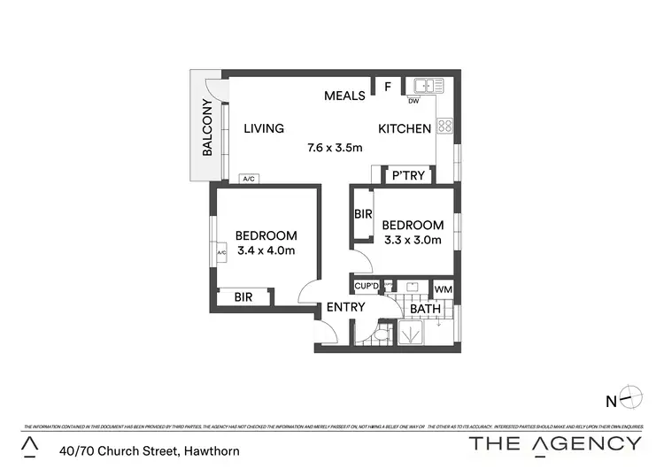 Floorplan of Homely apartment listing, 40/70 Church Street, Hawthorn VIC 3122