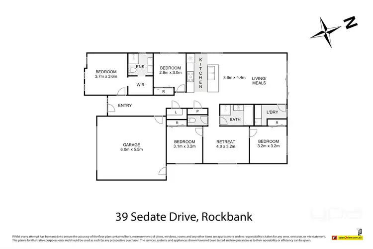 Floorplan of Homely house listing, 39 Sedate Drive, Rockbank VIC 3335