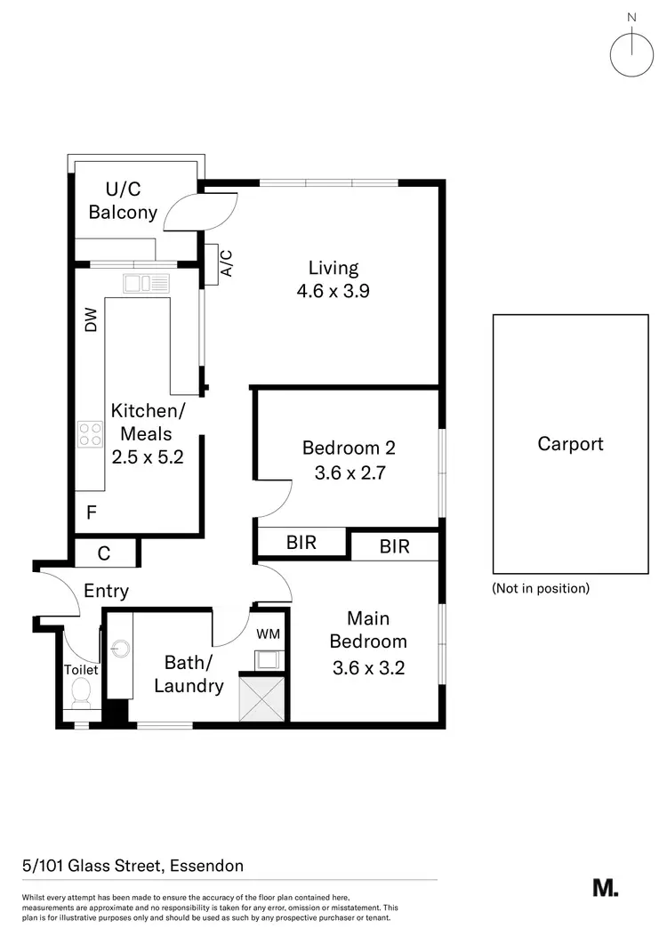 Floorplan of Homely apartment listing, 5/101 Glass Street, Essendon VIC 3040