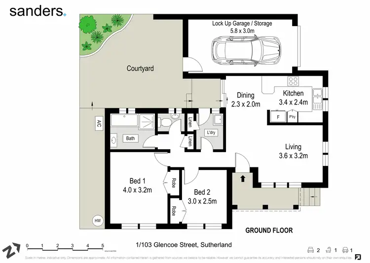 Floorplan of Homely villa listing, 1/103-105 Glencoe Street, Sutherland NSW 2232