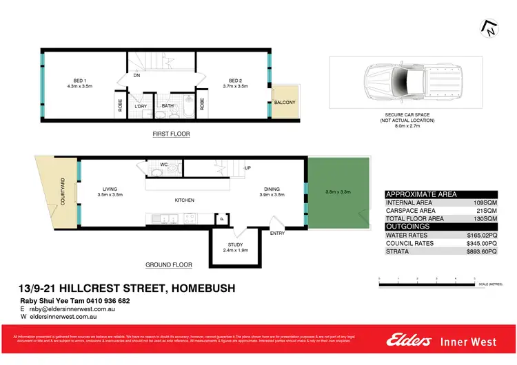 Floorplan of Homely apartment listing, 13/9-19 Hillcrest Street, Homebush NSW 2140