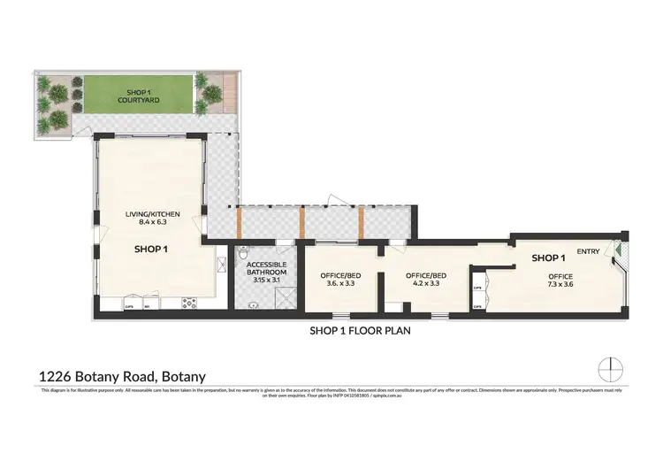 Floorplan of Homely semi-detached listing, 1226 Botany Road, Botany NSW 2019