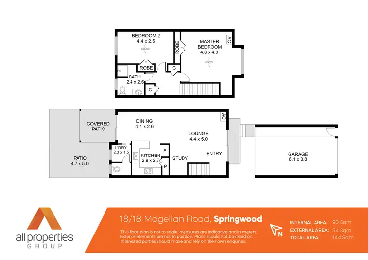 Floorplan of Homely unit listing, 18/18 Magellan Road, Springwood QLD 4127