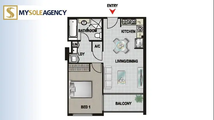 Floorplan of Homely apartment listing, 372/8 Lachlan st, Waterloo NSW 2017