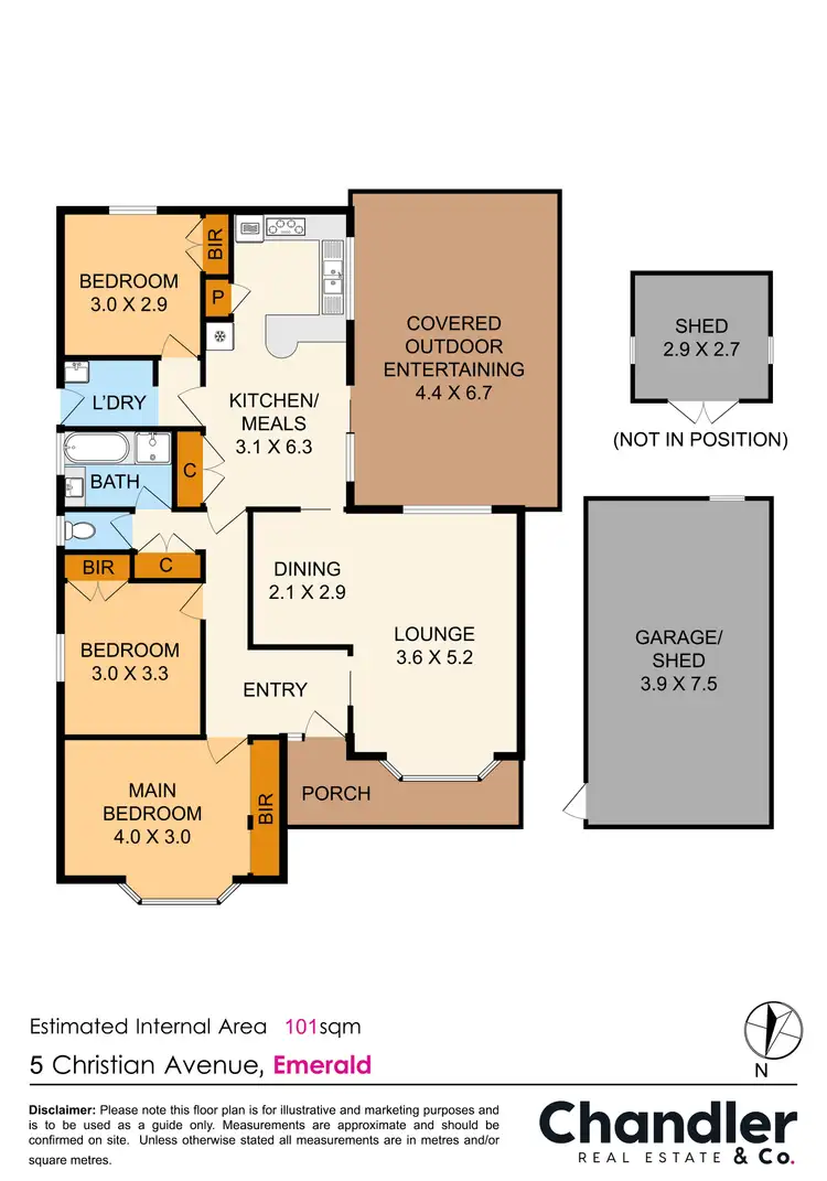 Floorplan of Homely house listing, 5 Christians Avenue, Emerald VIC 3782
