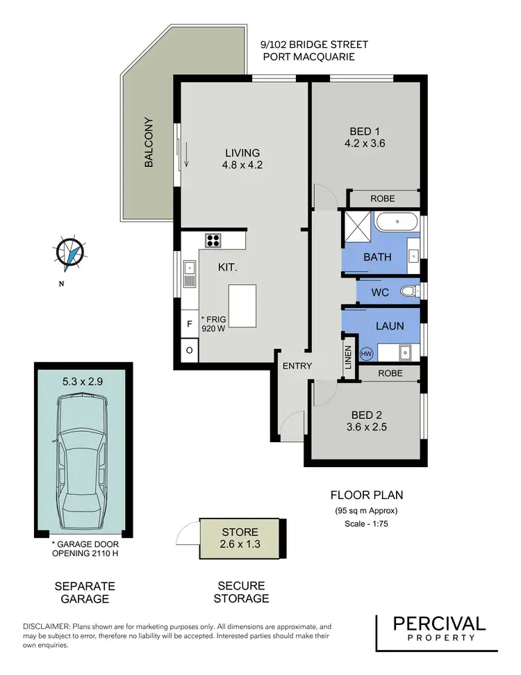 Floorplan of Homely unit listing, 9/102 Bridge Street, Port Macquarie NSW 2444