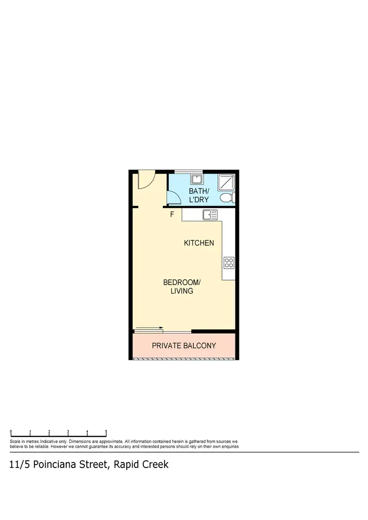 Floorplan of Homely studio listing, 11/5 Poinciana Street, Nightcliff NT 810