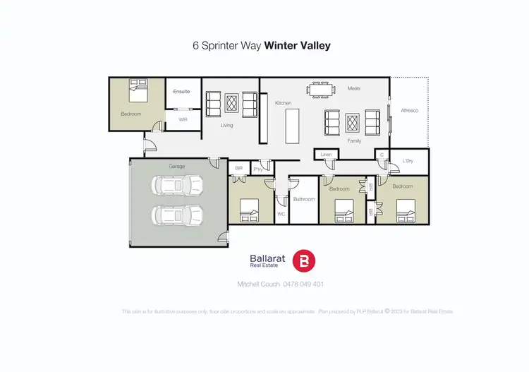 Floorplan of Homely house listing, 6 Sprinter Way, Winter Valley VIC 3358