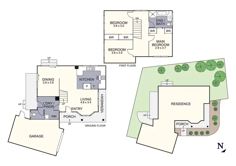 Floorplan of Homely townhouse listing, 3/64 Vinter Avenue, Croydon VIC 3136