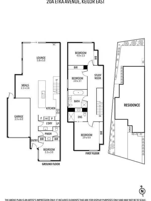Floorplan of Homely townhouse listing, 20a Etka Avenue, Keilor East VIC 3033