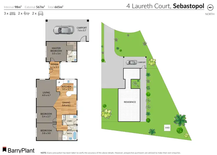 Floorplan of Homely house listing, 4 Laureth Court, Sebastopol VIC 3356