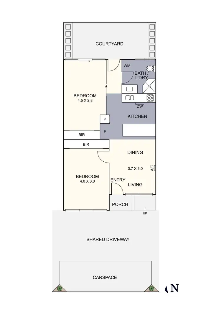 Floorplan of Homely unit listing, 2/5 James Street, Heidelberg Heights VIC 3081