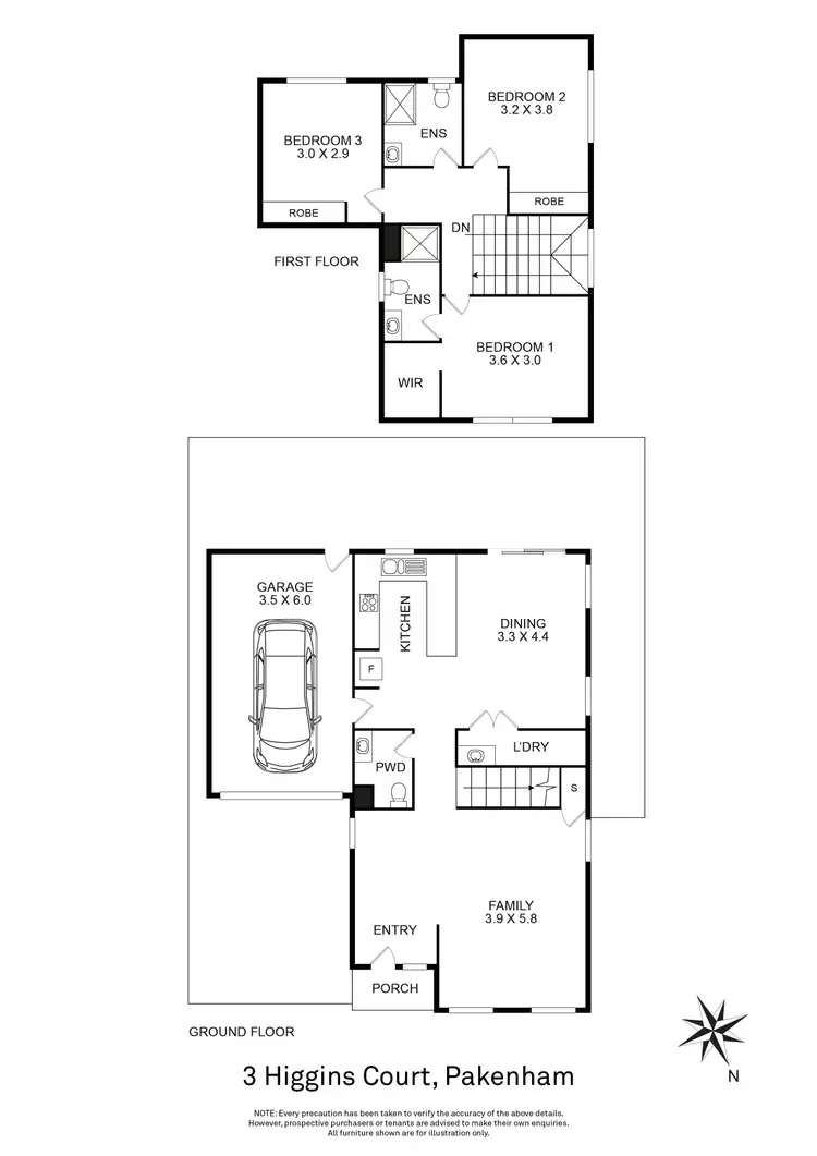 Floorplan of Homely house listing, 3 Higgins Court, Pakenham VIC 3810