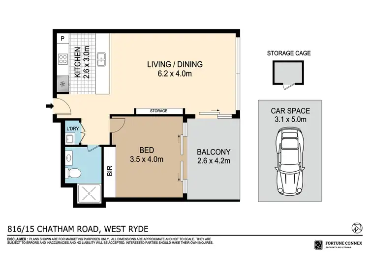 Floorplan of Homely apartment listing, 816/15 Chatham Road, West Ryde NSW 2114