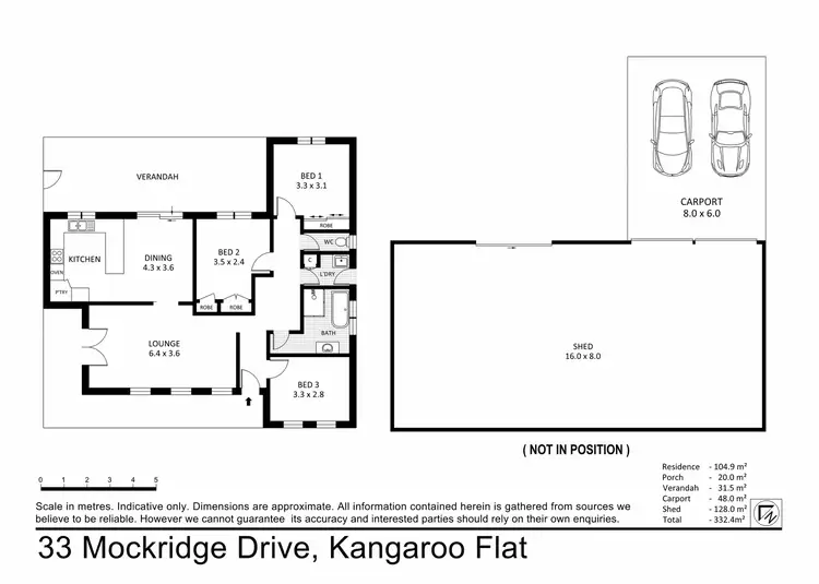 Floorplan of Homely house listing, 33 Mockridge Drive, Kangaroo Flat VIC 3555