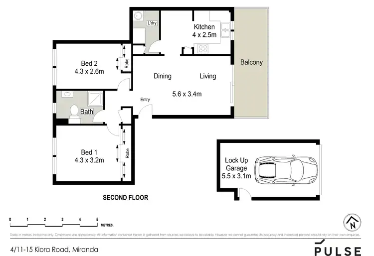 Floorplan of Homely unit listing, 4/11-15 Kiora Road, Miranda NSW 2228