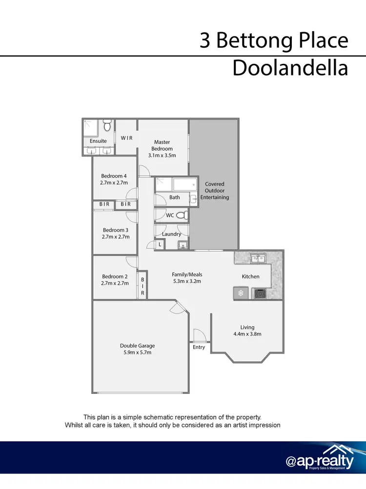 Floorplan of Homely house listing, 3 Bettong Place, Doolandella QLD 4077