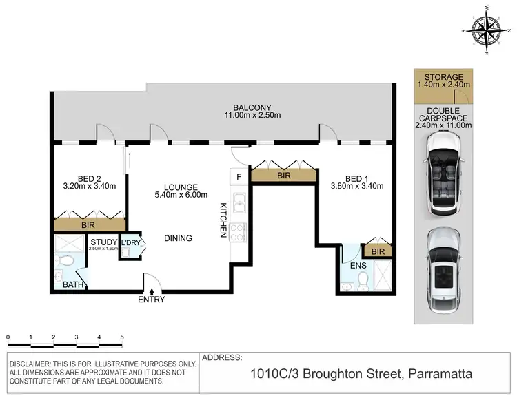 Floorplan of Homely apartment listing, 1010C/3 Broughton Street, Parramatta NSW 2150