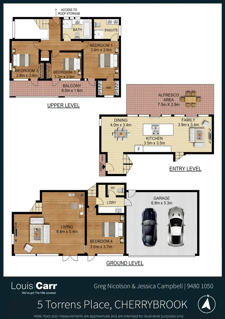 Floorplan of Homely house listing, 5 Torrens Place, Cherrybrook NSW 2126