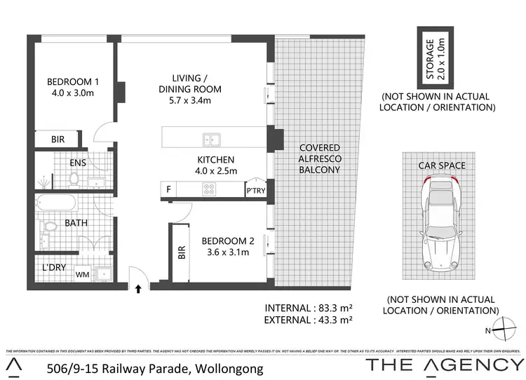 Floorplan of Homely apartment listing, 506/15 Railway Parade, Wollongong NSW 2500