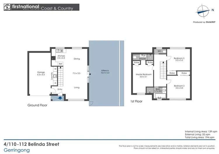 Floorplan of Homely townhouse listing, 4/110-112 Belinda Street, Gerringong NSW 2534