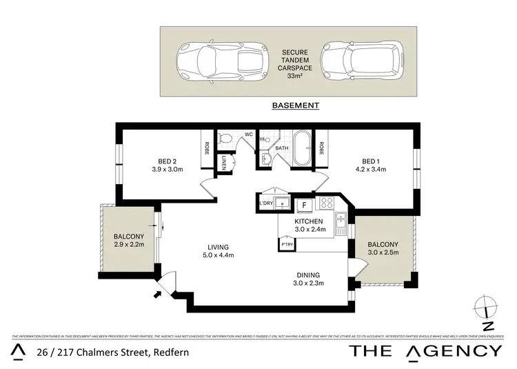 Floorplan of Homely apartment listing, 26/217 Chalmers Street, Redfern NSW 2016