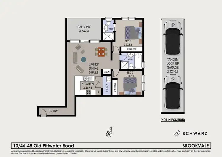 Floorplan of Homely unit listing, 13/46-48 Old Pittwater Road, Brookvale NSW 2100