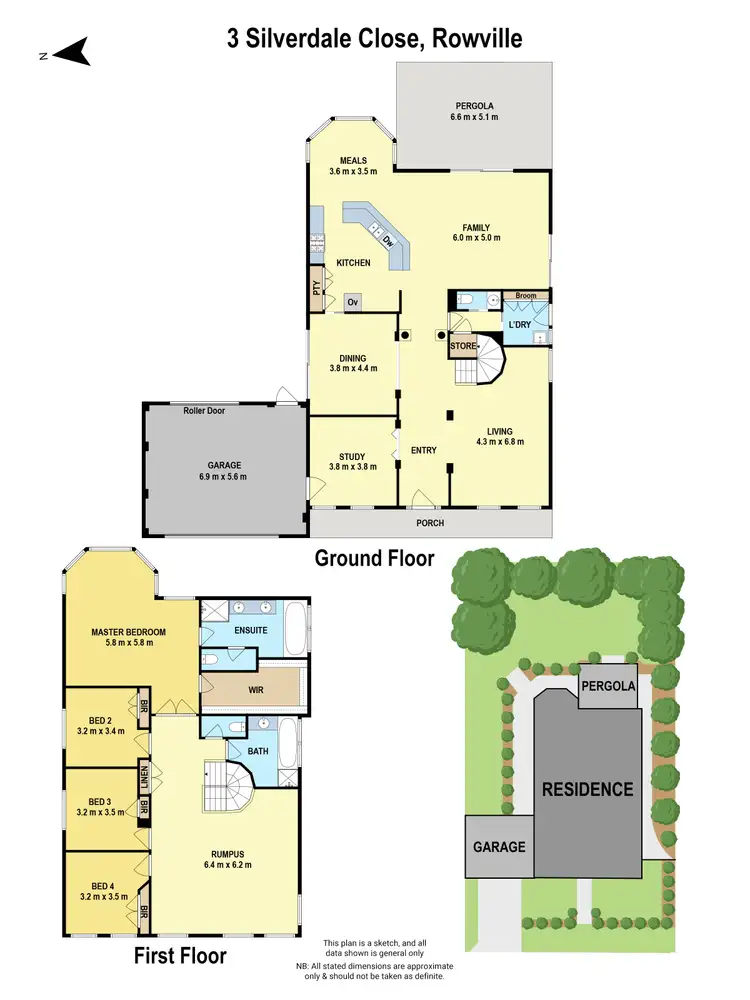 Floorplan of Homely house listing, 3 Silverdale Close, Rowville VIC 3178