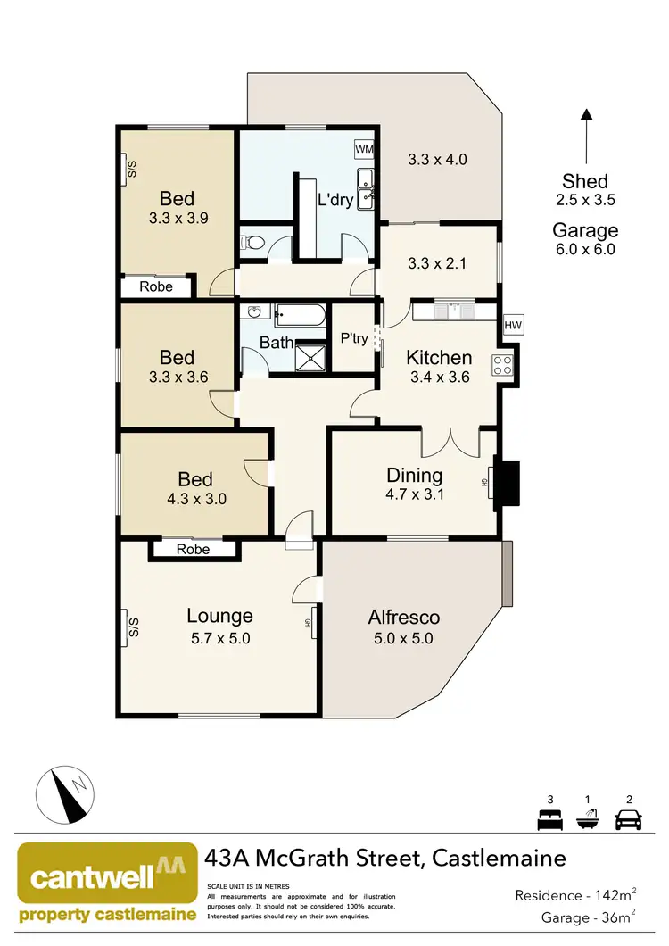 Floorplan of Homely house listing, 43a McGrath Street, Castlemaine VIC 3450