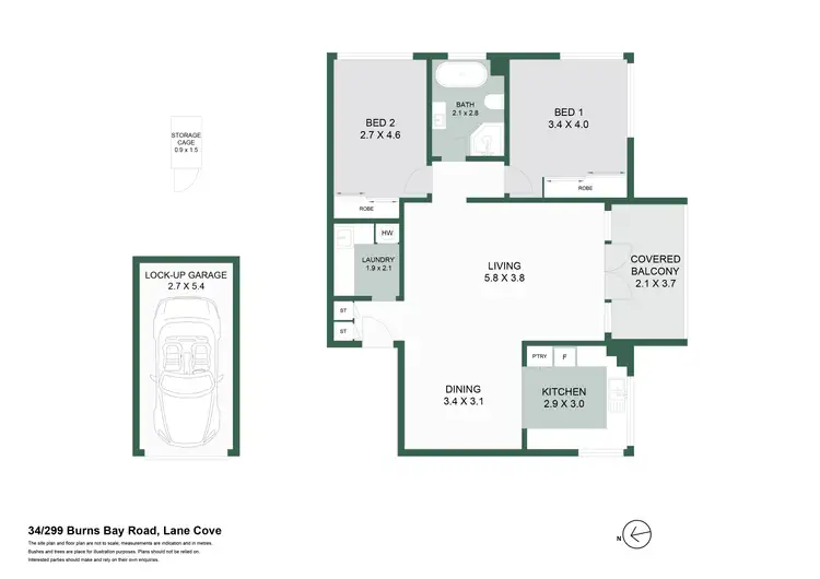 Floorplan of Homely apartment listing, 34/299 Burns Bay Road, Lane Cove NSW 2066