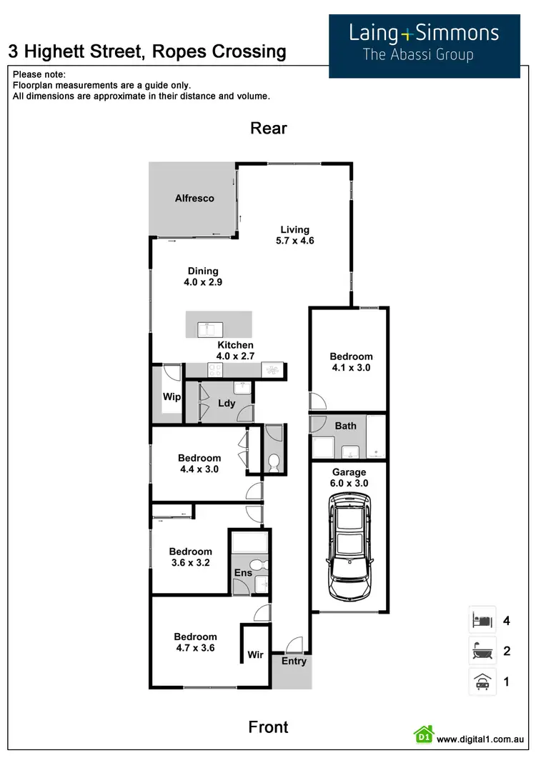 Floorplan of Homely house listing, 3 Highett Street, Ropes Crossing NSW 2760