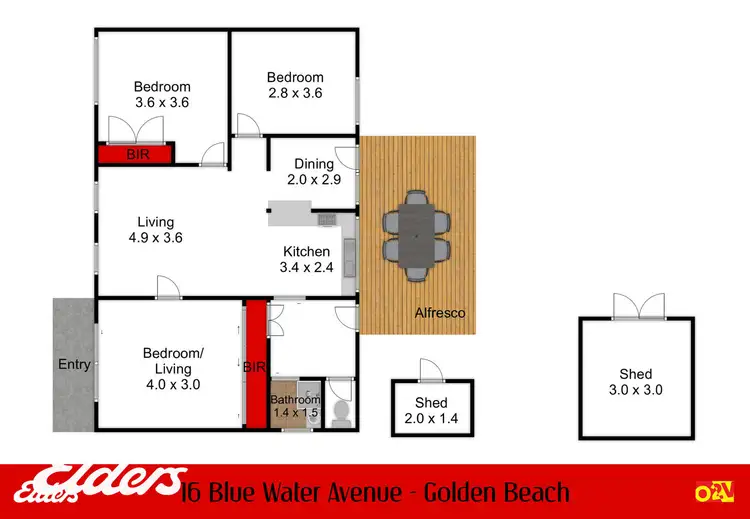 Floorplan of Homely house listing, 16 Blue Water Avenue, Golden Beach VIC 3851
