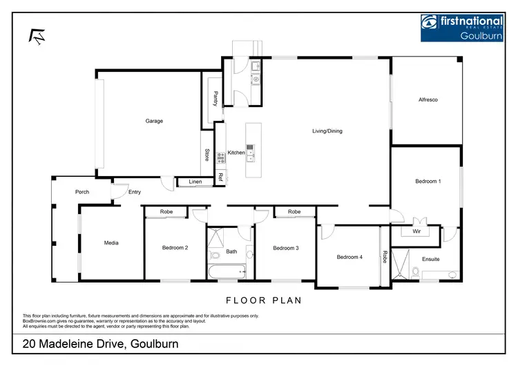Floorplan of Homely house listing, 20 Madeleine Drive, Goulburn NSW 2580
