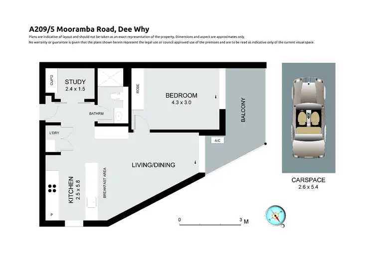 Floorplan of Homely unit listing, A209/5 Mooramba Road, Dee Why NSW 2099