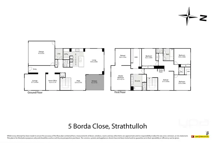Floorplan of Homely house listing, 5 Borda Close, Strathtulloh VIC 3338