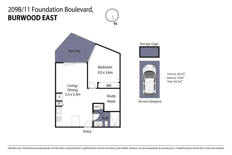Floorplan of Homely apartment listing, 209/11 Foundation Boulevard, Burwood East VIC 3151