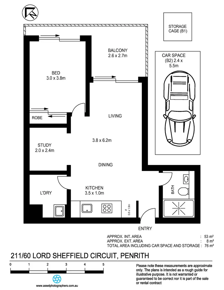 Floorplan of Homely apartment listing, 211/60 Lord Sheffield Circuit, Penrith NSW 2750