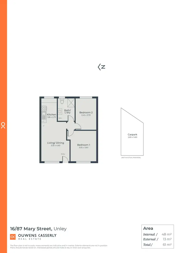 Floorplan of Homely unit listing, 16/87 Mary Street, Unley SA 5061
