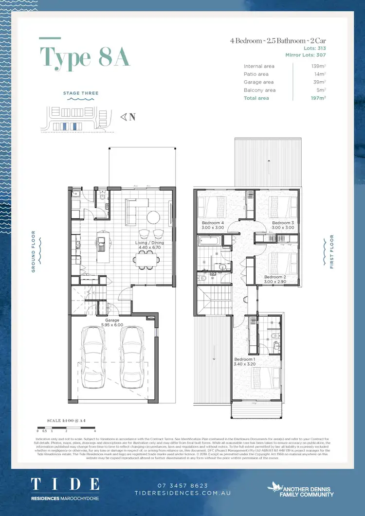 Floorplan of Homely townhouse listing, 410 Paradise Circuit, Maroochydore QLD 4558