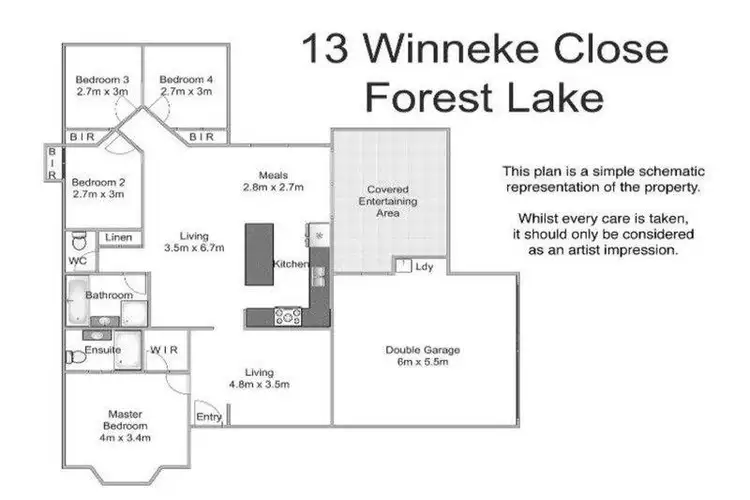 Floorplan of Homely house listing, 13 Winnecke Place, Forest Lake QLD 4078