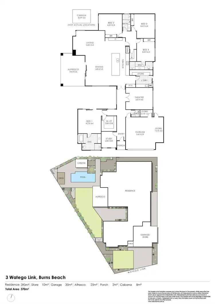 Floorplan of Homely house listing, 3 Watego Link, Burns Beach WA 6028