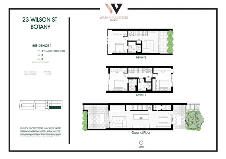 Floorplan of Homely townhouse listing, 1/23 Wilson Street, Botany NSW 2019