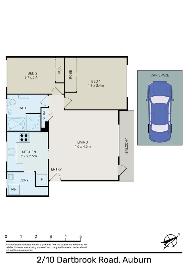 Floorplan of Homely unit listing, 2/10 Dartbrook Road, Auburn NSW 2144