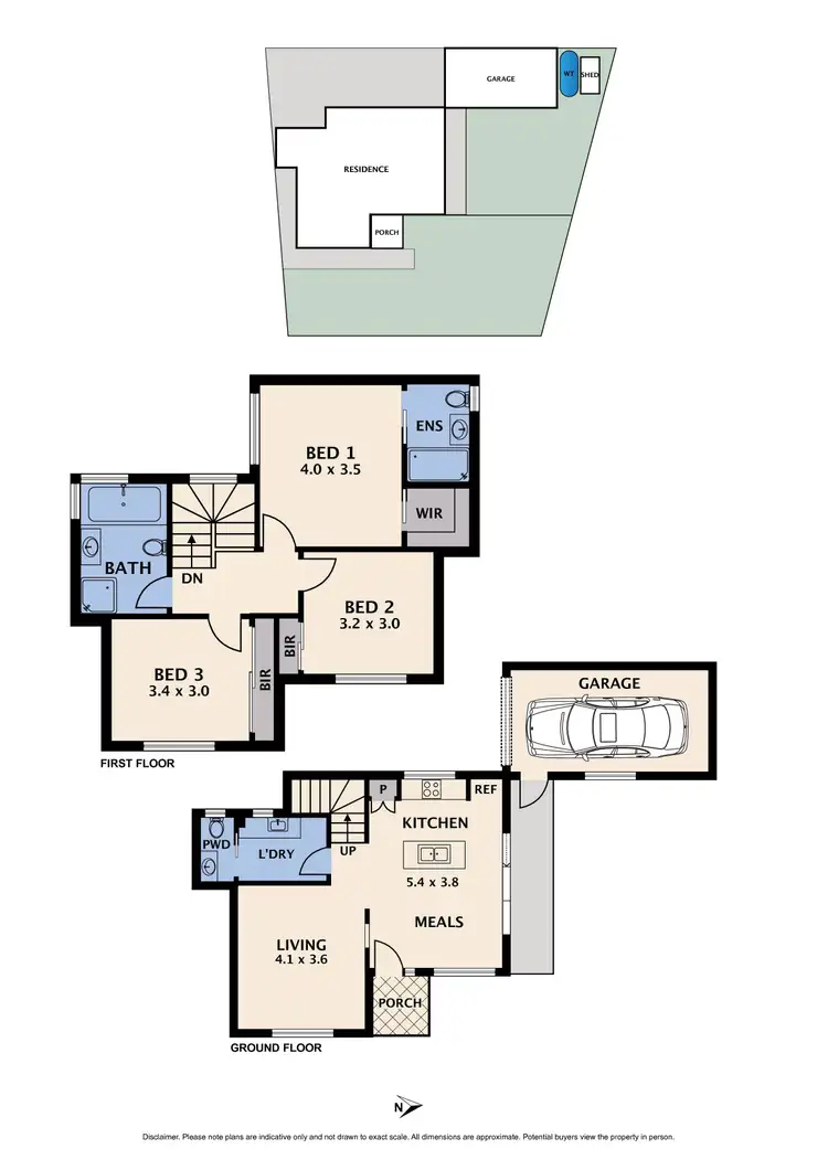 Floorplan of Homely townhouse listing, 1/53 Dundee Street, Reservoir VIC 3073