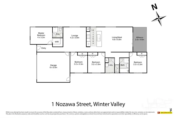 Floorplan of Homely house listing, 1 Nozawa Street, Winter Valley VIC 3358