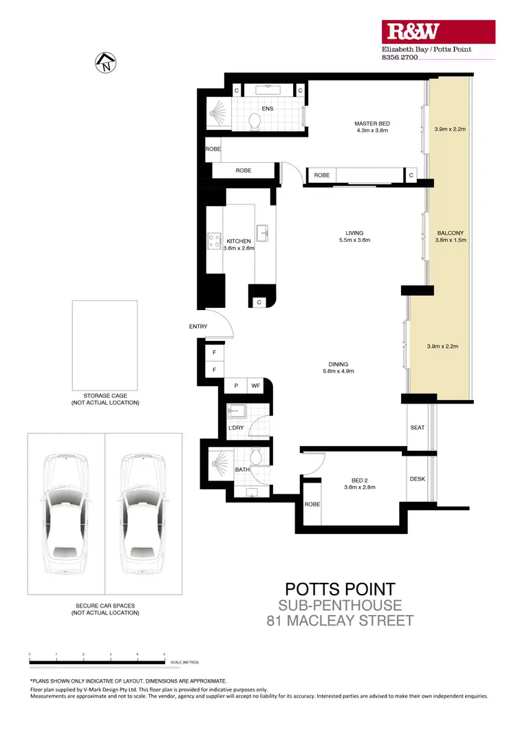 Floorplan of Homely apartment listing, Sub Penthouse 81 Macleay Street, Potts Point NSW 2011