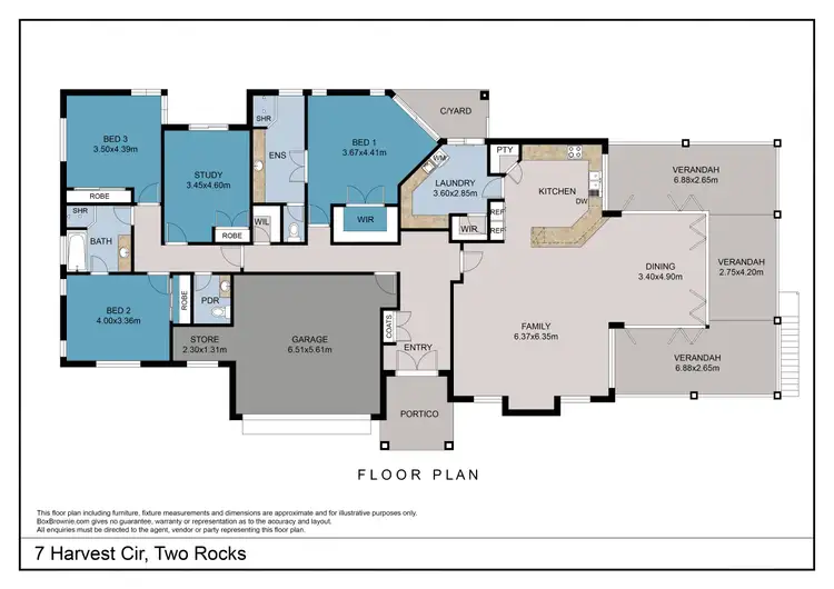 Floorplan of Homely house listing, 7 Harvest Circle, Two Rocks WA 6037