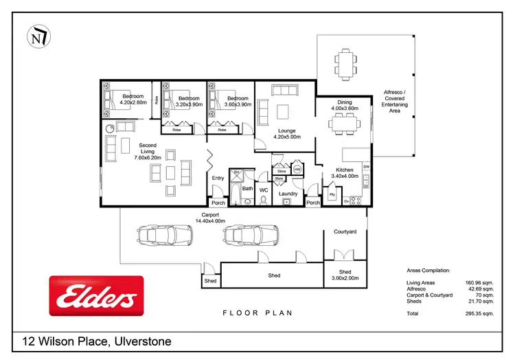 Floorplan of Homely house listing, 12 Wilson Place, Ulverstone TAS 7315
