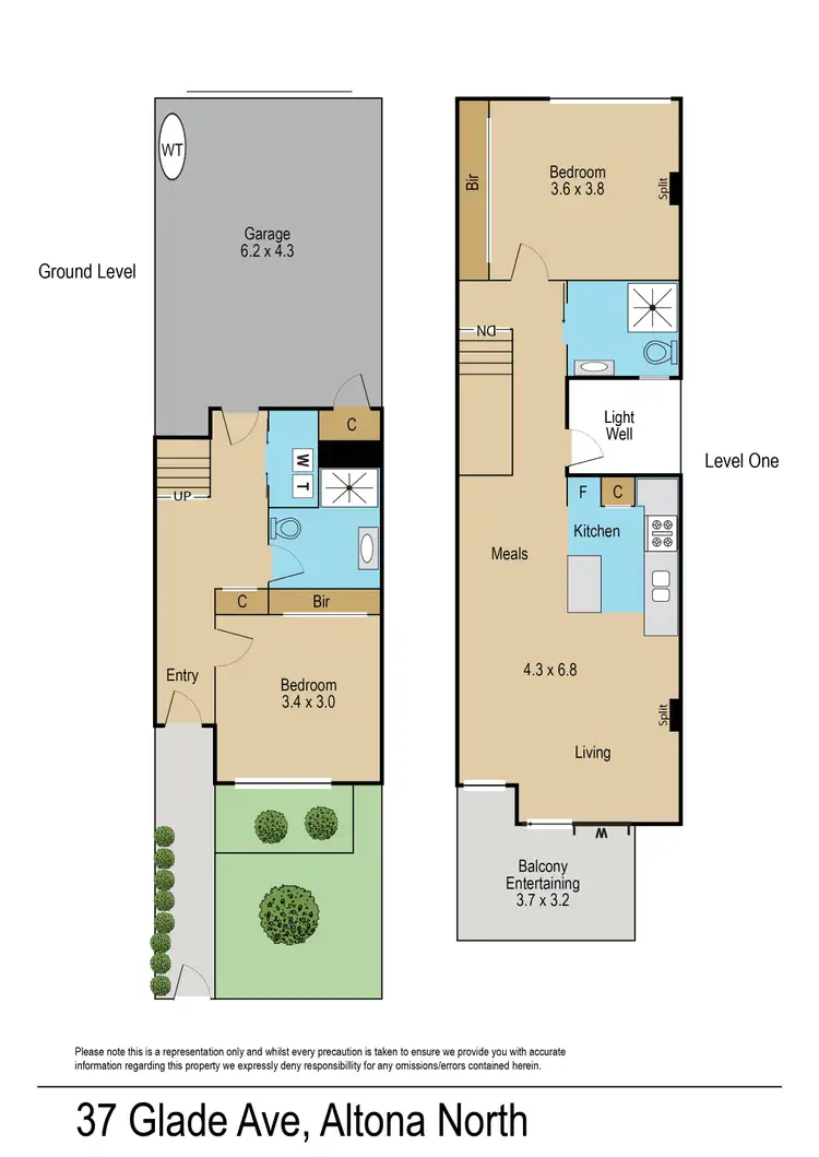 Floorplan of Homely townhouse listing, 37 Glade Avenue, Altona North VIC 3025